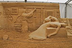 Biblische Geschichten beim Sandskulpturenfestival Usedom 2014