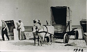 Historische Aufnahme aus dem Ostseebad Trassenheide auf der Insel Usedom