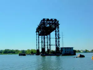 Karniner Eisenbahnbrücke auf der Insel Usedom