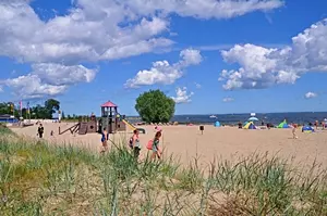 Das Ueckermünder Haffbad - direkt am Stettiner Haff mit Blick zur Insel Usedom